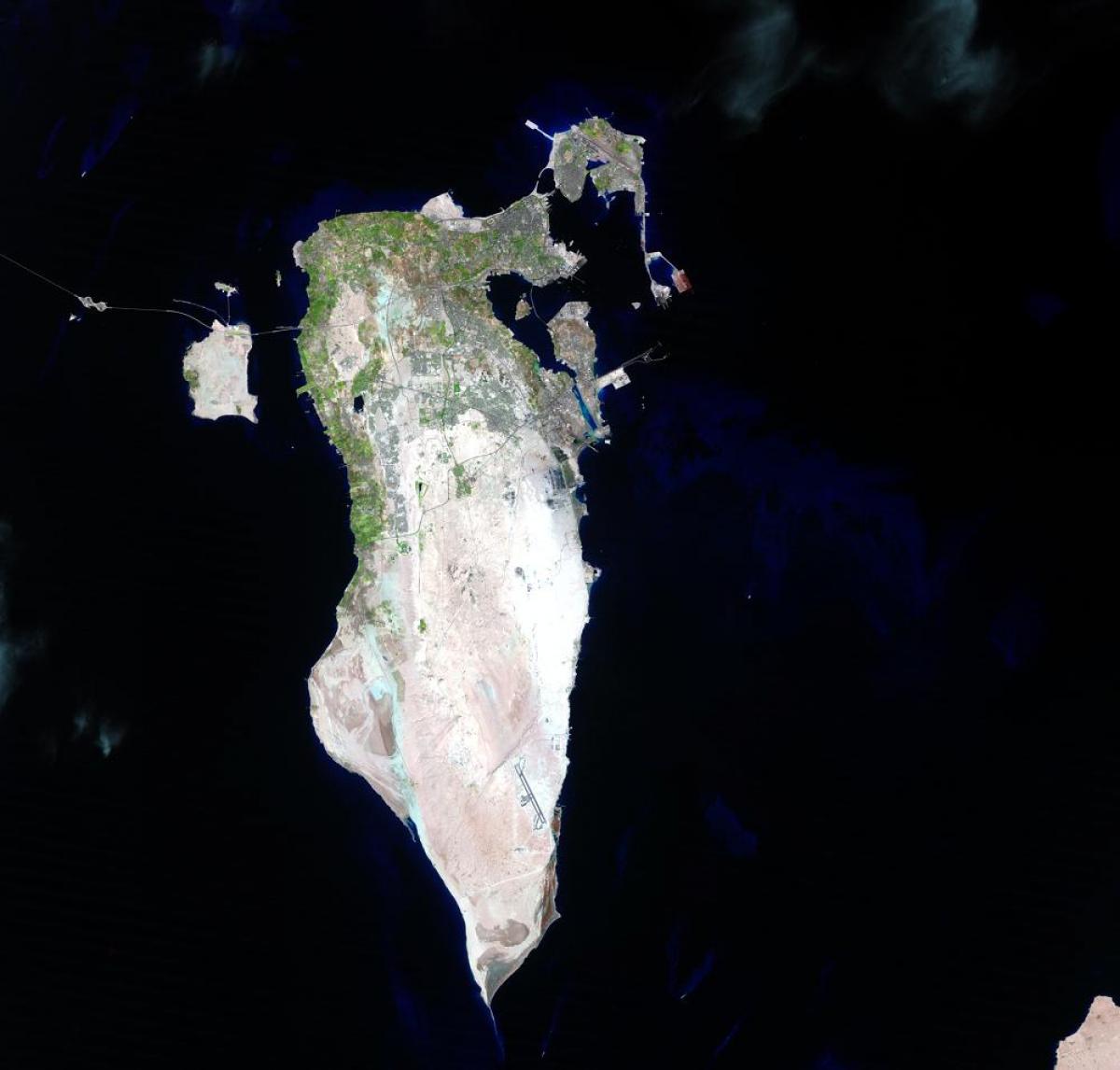 kort Bahrain satellit