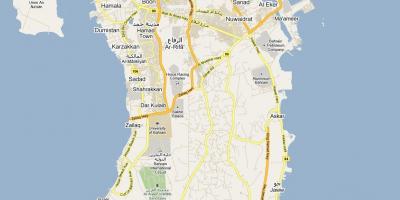 Kort over gaden kort i Bahrain