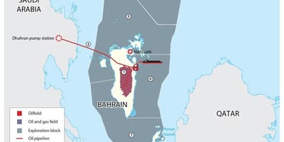 Kort Bahrain blokke