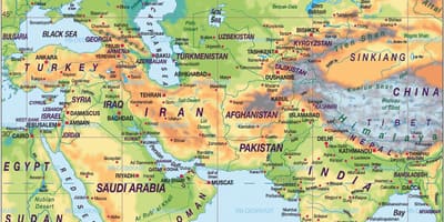 Kort Bahrain kort world atlas