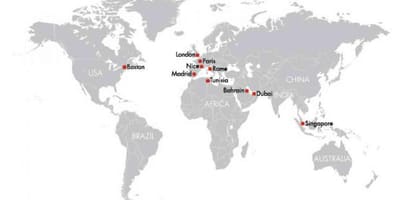 Bahrain i kort over verden