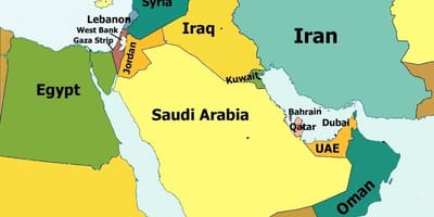 Bahrain land i verden kort