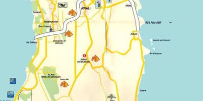 Kort over Bahrain souk